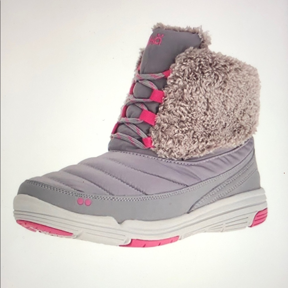 RYKA Gray Addison Lace-up Ankle Boots Size 9.5